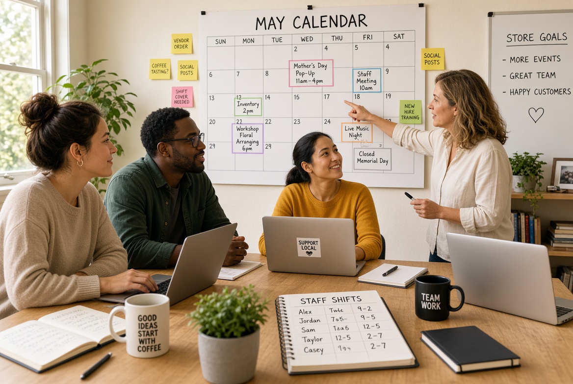Retail team planning events